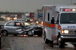 Ambulance at car crash