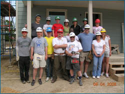 Bachus & Schanker staff in front of Habitat Home