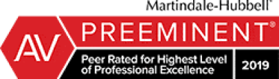 Logotipo de Martindale-Hubbel AV Preeminent Peer Calificado para el más alto nivel de excelencia profesional 2028