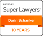 28 años calificados por Super Lawyers Darin Schanker Logo