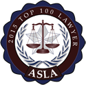 Insignia De Miembro Top 100 Lawyer 2015 De Asla Para El Bufete Bachus &Amp; Schanker.