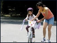 bike helmet on child