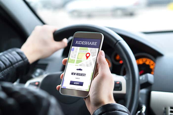 uber lyft driver on app