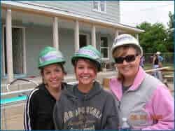 Hard Hats on to help build a home