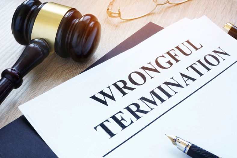 Documents about wrongful termination and gavel