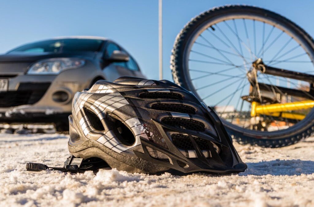 bicycle accident involving a car and bike