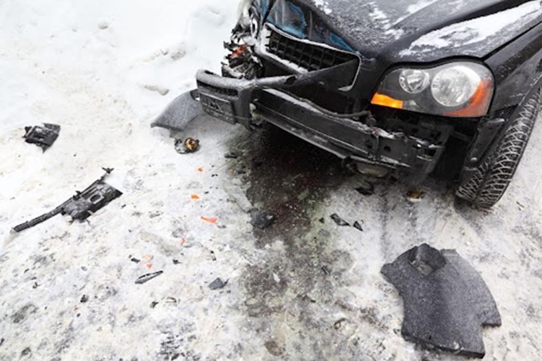 winter driving car accident in Colorado