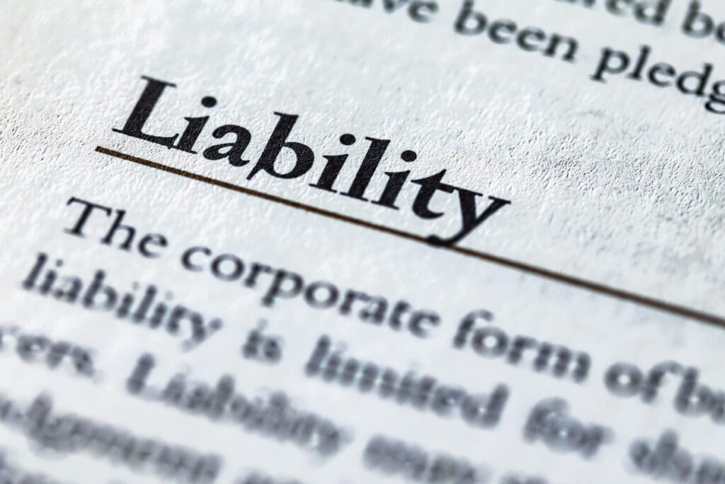 Focus is on the word "liability."